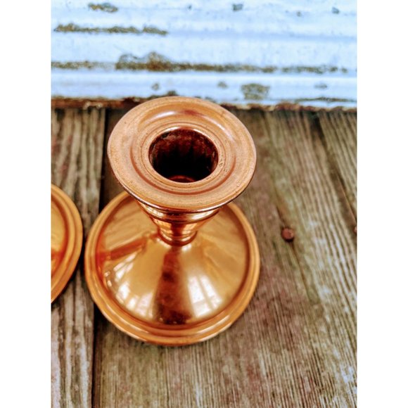 Vintage Coppercraft guild Copper Candle Holders - Picture 3 of 10